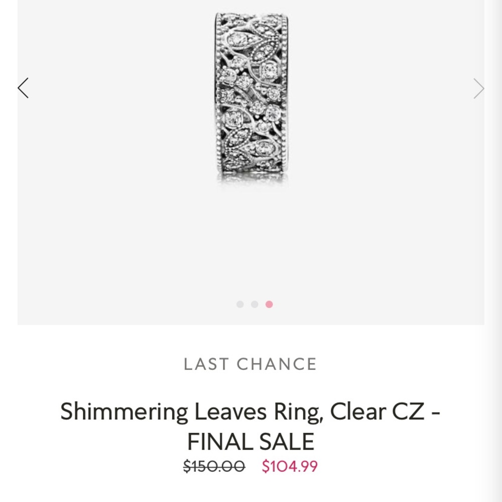 Pandora Ring size 56 (7 1/2-8)